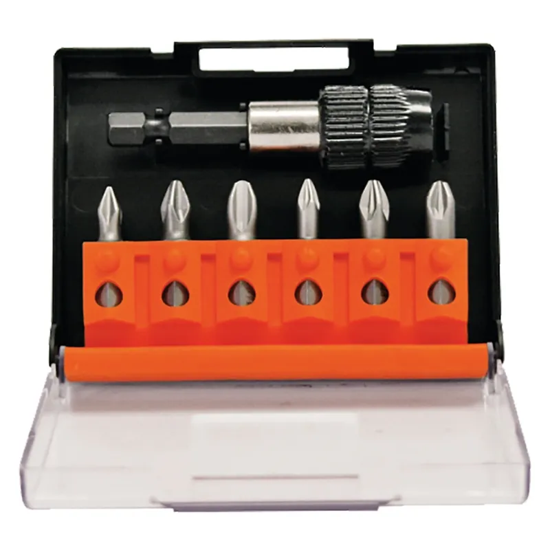 Direct Beschikbaar PORTAINSERTO CON INSERTI PHILLIPS E POZIDRIV 7 pz