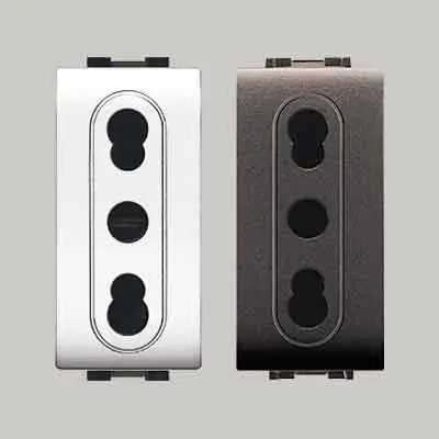 Presa bivalente Elettrocanali serie My Life 10/16A 250V 2P+T Compatibile con serie Livinglight BTicino Flitsaanbieding