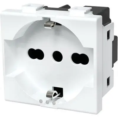 PRESA SCHUKO + SICUREZZA ABM. Modello BIANCO VOLT 250 A 10/16 2P+T Speciale Aanbieding