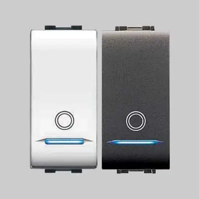PULSANTE UNIPOLARE ILLUMINABILE ‘MYLIFE‘. Modello PULSANTE UNIPOLARE ILLUMINABILE ‘MYLIFE‘ 16Ax 250V - Bianco Weekendaanbieding