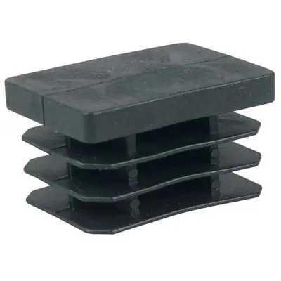 Beperkte Voorraad PUNTALE INTERNO RETTANGOLARE ALETTATO. Modello PE NERO MM 50X100