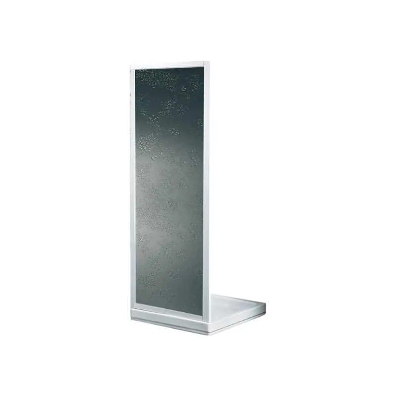 Actieprijs Parete Doccia Fissa Smeralda C Bianco 3mm, 83-87 cm