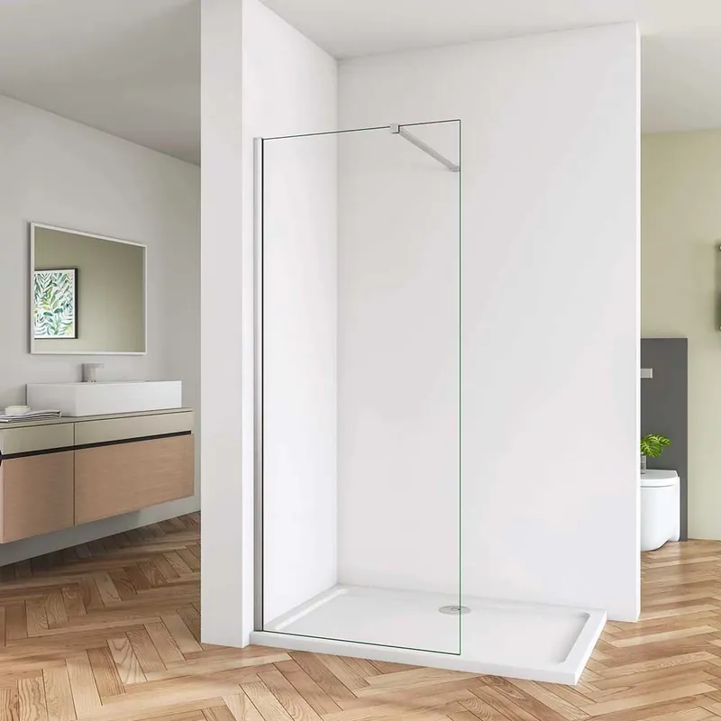 Beperkte Voorraad Parete Doccia Walk-In Creta Vetro Trasparente 6mm Profilo Cromo 88-91cm
