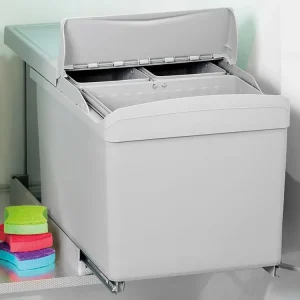 Pattumiere per raccolta differenziata per cucina, 1 x 16L + 2 x 7,5L, fissaggio inferiore, estrazione automatica. Seizoensaanbieding