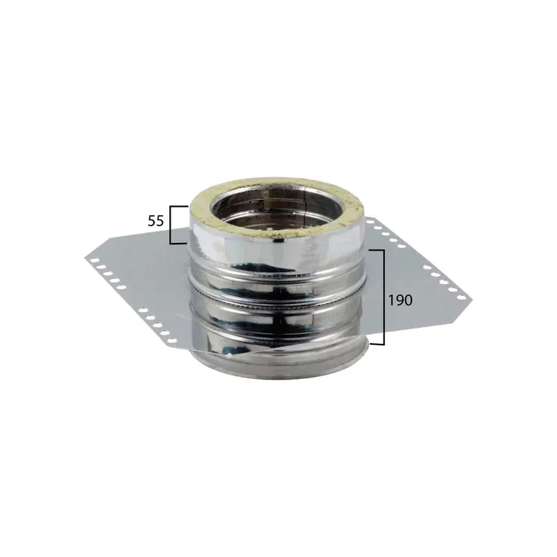 Actieprijs Piastra Intermedia Doppia Parete Ø200x250 per Canne Fumarie 400x400
