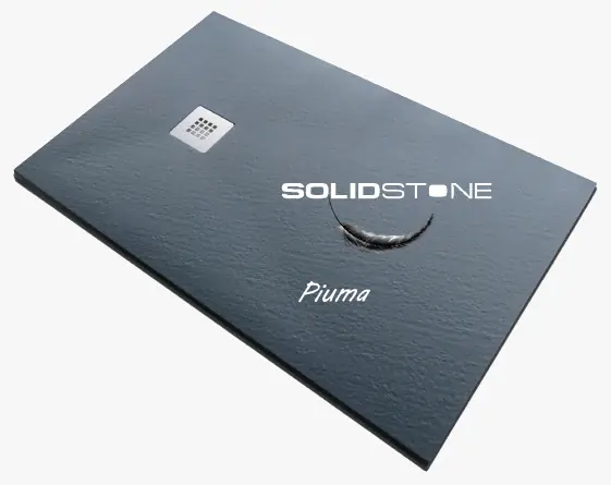 Piatto doccia 70x180 in pietra SolidStone grafite antiscivolo alto 2,8 cm Speciale Aanbieding