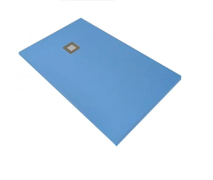 Betaalbaar Piatto doccia 80x100 in pietra SolidStone Azzurro Cilento antiscivolo alto 2,8 cm