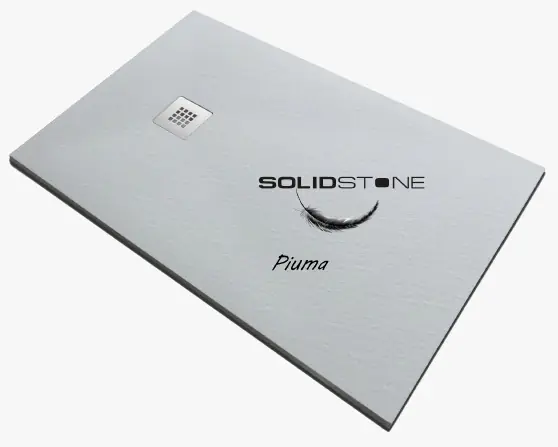 Piatto doccia 80x120 in pietra SolidStone bianco antiscivolo alto 2,8 cm Express Levering