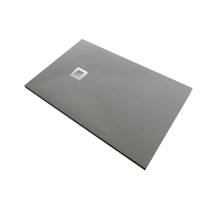 Lage Prijs Piatto doccia 80x140 in pietra SolidStone tortora antiscivolo alto 2,8 cm