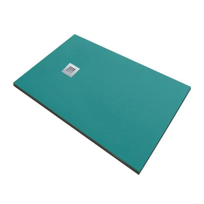 Aanbieding Piatto doccia 80x140 Verde Vietri in pietra SolidStone antiscivolo alto 2,8 cm