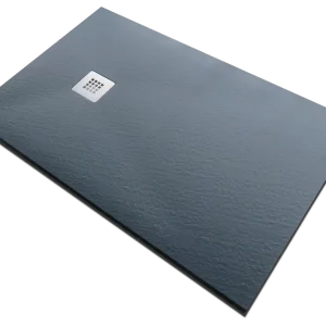 Piatto doccia 70x120 in pietra SolidStone antracite grafite nero antiscivolo alto 2,8 cm Seizoensaanbieding