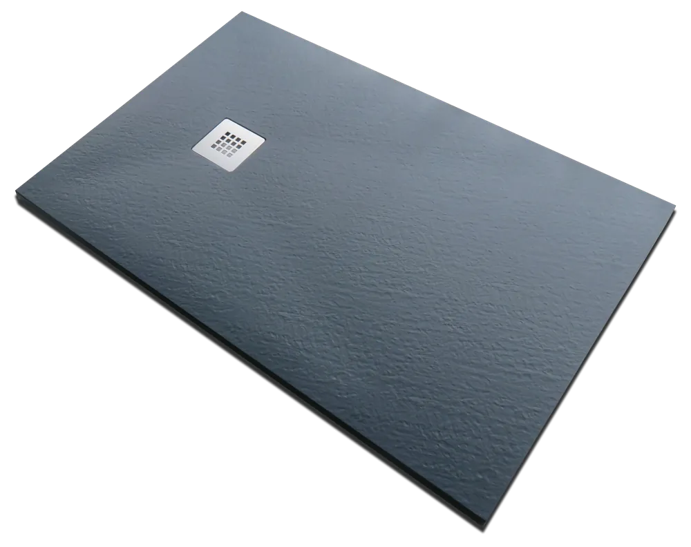 Piatto doccia 80x90 in pietra SolidStone antracite grafite nero antiscivolo alto 2,8 cm Rechtstreeks Van De Fabrikant