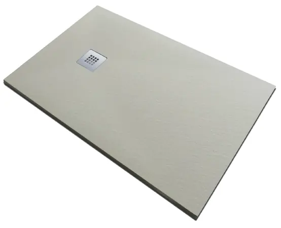 Piatto doccia 80x140 in pietra SolidStone avrio crema antiscivolo alto 2,8 cm Seizoensaanbieding