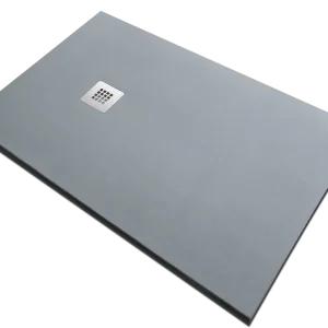 Piatto doccia 80x120 in pietra SolidStone grigio cemento antiscivolo alto 2,8 cm Direct Verzonden