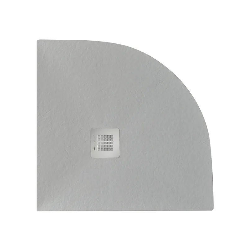 Merkproduct Piatto doccia in pietra SOLIDSTONE alto 2,8 cm - Grigio cemento. Misura 90x90