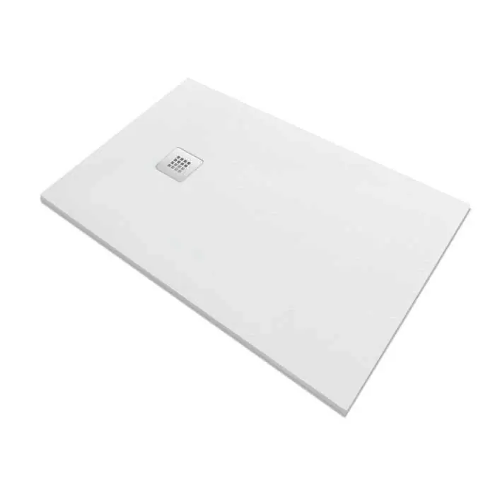Gecertificeerd Piatto doccia 90x170 in pietra SolidStone bianco antiscivolo alto 2,8 cm