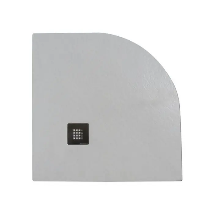 Piatto doccia in pietra SolidStone circolare Bianco antiscivolo alto 2,8 cm 90x90 Actieprijs