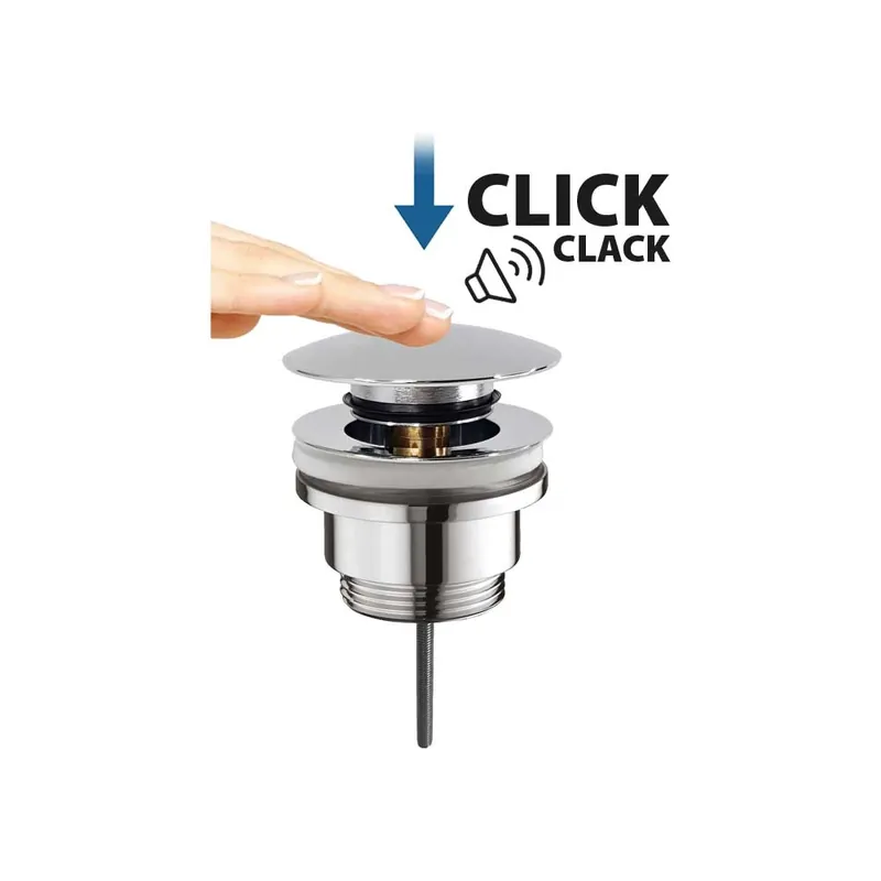 Piletta Click Clack Lavabo Ottone 1 1/4 Cromo Koopje