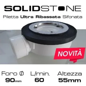 Seizoensaanbieding Nuova piletta ribassata Solistone foro 90mm con guarnizione bordata, di sicurezza. Vano con nuovo disegno per ispezione e pulizia.