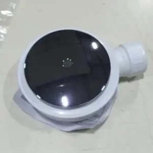 Piletta foro 90mm in PVC - Ultra ribassata, solo 6cm con tappo tondo cromato per installazioni piatti in ceramica,acrilico e resina con foro tondo. Speciale Aanbieding