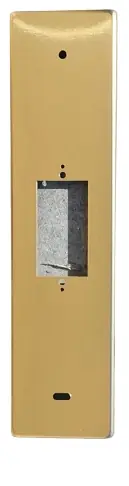 Placca in alluminio bianco con foro per pulsante Betaalbaar
