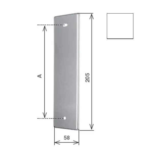 Gereduceerde Prijs Placca cieca per avvolgitore Zenith in alluminio plastificato bianco RAL 9010, interasse 142mm