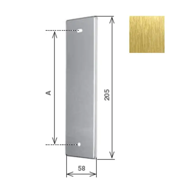 Betaalbaar Placca cieca per avvolgitore Zenith in alluminio color oro, Interasse A= 165 mm