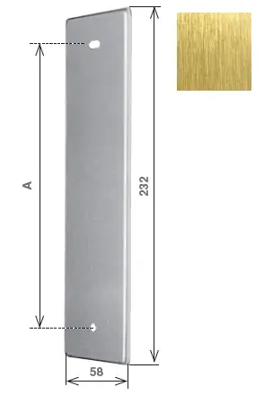 Placca cieca per avvolgitore Uni in alluminio color oro, Interasse A=184mm Lage Prijs