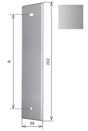 Speciale Aanbieding Placca cieca per avvolgitore UNI, interasse A=184mm, finitura Inox