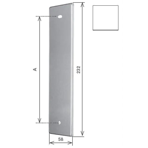Hete Deal Placca cieca per avvolgitore UNI in alluminio plastificato bianco RAL 9010, interasse A=184mm