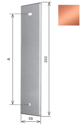 Placca cieca per avvolgitore Uni in alluminio bronzato, Interasse A= 184 mm Actieprijs