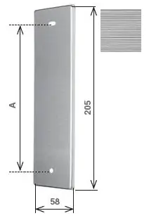 Hoge Kwaliteit Placca cieca per Zenith/Export in metallo, Interasse (A=142mm), Finitura alluminio anodizzato argento