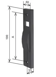 Gecertificeerd Placca in plastica per avvolgitori "SIGMA 5", Interasse (A=155 mm), Colore nero