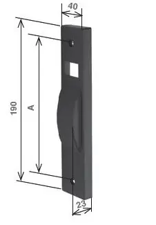 Premium Placca in plastica per avvolgitori "SIGMA 5", Interasse (A=165 mm), Colore nera