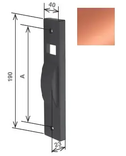 Placca in plastica per avvolgitori "SIGMA 5", Interasse (A=165 mm), Colore bronzo Flitsaanbieding
