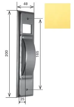 Beperkte Voorraad Placca larga per avvolgitore "S" capacità 5m, interasse 165mm, Finitura ottone lucidato e trattato