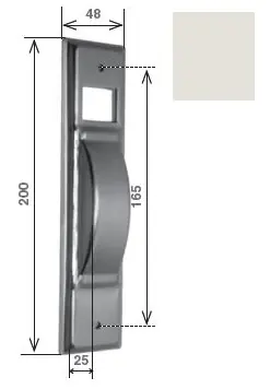 Betaalbaar Placca larga per avvolgitore "S" capacità 5m, Interasse 165mm, Finitura alluminio bianco RAL 9010