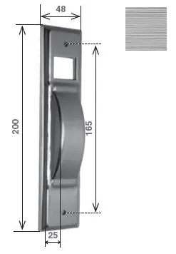 Finale Uitverkoop Placca larga per avvolgitore "S" capacità 5 m, Interasse 165mm, Finiitura Alluminio anodizzato
