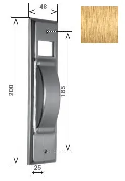 Placca larga per avvolgitore "S" capacità 5 m, Interasse 165mm, Finitura alluminio bronzato Aanbieding