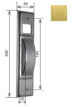 Nu Kopen Placca larga per avvolgitore "S" capacità 5m, Interasse 165mm, Finitura alluminio color oro