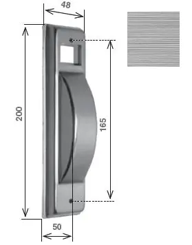 Hete Deal Placca larga per avvolgitore "SR" capacità 8m, Interasse 165mm, Finitura alluminio anodizzato