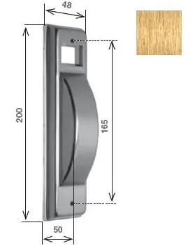 Aanbieding Placca larga per avvolgitore "SR" capacità 8m, Interasse 165mm, Finitura alluminio bronzato
