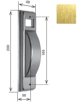 Bestel Nu Placca larga per avvolgitore "SR" capacità 8m, Interasse 165mm, Finitura alluminio color oro