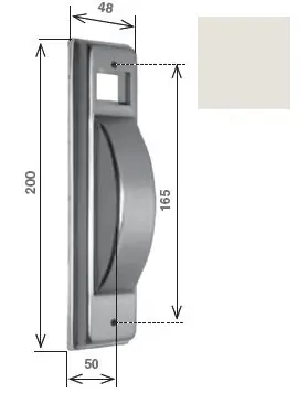 Veilige Betaling Placca larga per avvolgitore "SR" capacità 8m, Interasse 165mm, Finitura alluminio plastificato bianco RAL 9010
