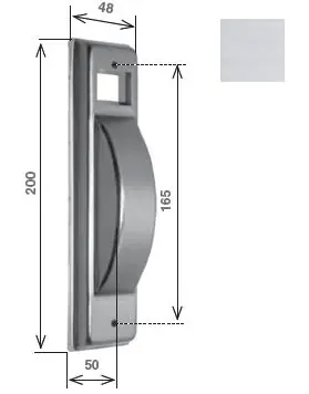 Lage Prijs Placca larga per avvolgitore "SR" capacità 8m, Interasse 165mm, Finitura ottone cromato