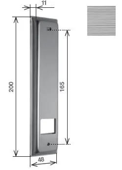 Placca larga per avvolgitore a semincasso "SP", Interasse 165mm, Finitura alluminio anodizzato Gereduceerde Prijs