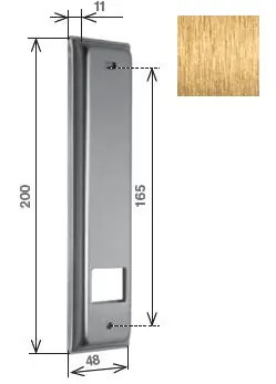 Placca larga per avvolgitore a semincasso "SP", Interasse 165mm, Finitura alluminio bronzato Gratis Retour