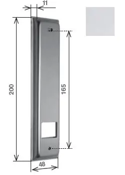 Nieuw Placca larga per avvolgitore a semincasso "SP", Interasse 165mm, Finitura ottone cromato