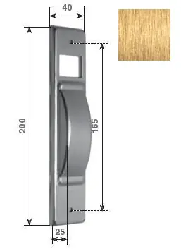 Dagaanbieding Placca per avvolgitore "S" capacità 5 m - interasse 165mm. Finitura Alluminio Bronzato