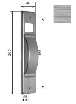 Placca per avvolgitore "S" capacità 5 m - interasse 165mm. Finitura Alluminio Anodizzato Laatste Versie